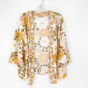 My Danielle Wide Sleeve Floral Kimono Size Large